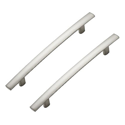 30 Pack Brushed Nickel Cabinet Handles, 5" Hole Center Curved Pulls - color: Brushed Nickel, size: 5" Hole Center