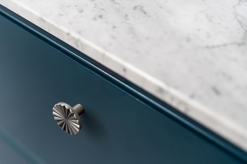 Goo-Ki 1.5''(38mm) Dia Antique Silver Cabinet Knob, Big Zinc Alloy Drawer Knobs with Round Flower Design,Retro Style,6 Pack - color: Antique Silver, size: 1.5'' Dia Single Hole Knob