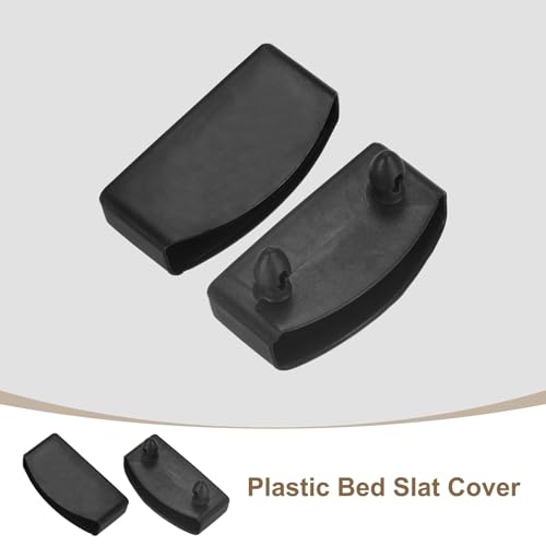 uxcell 12 Pcs 55mm x 12mm Plastic Bed Slat End Caps, Bed Slat Cover Black - color: Black, size: 55mm x 12mm