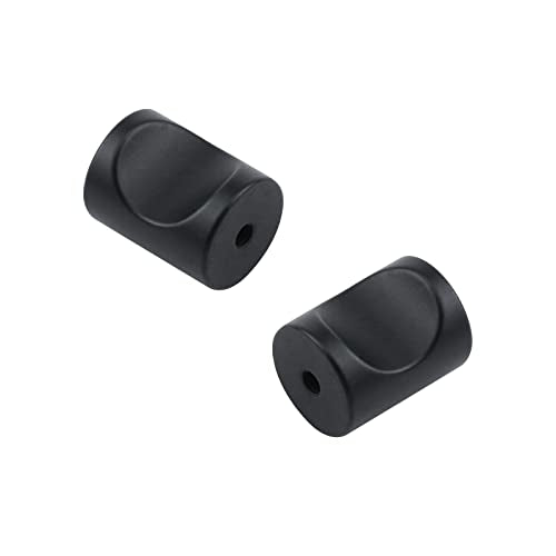 T Tulead Aluminum Alloy Cylinder Drawer Pulls Wardrobe Knobs 10PCS Black - color: Black