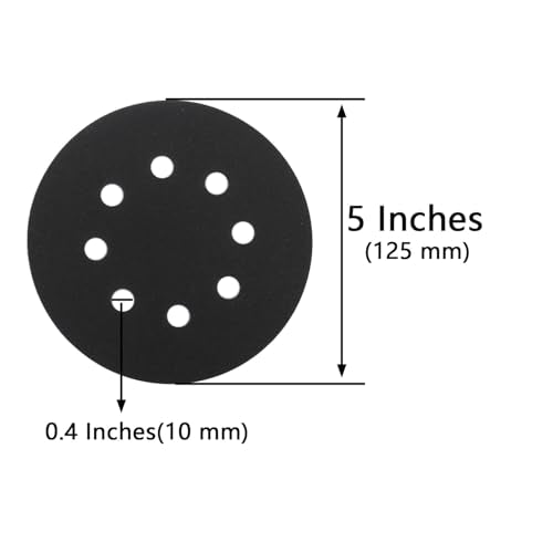 50 Pcs 5 Inch 8 Hole 320 Grit Wet and Dry Sanding Discs, Round Hook and Loop Disc Sandpaper for Random Orbital Sanders - style: 320 Grit