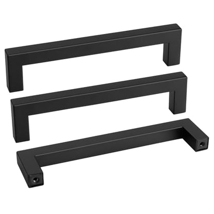 Goldenwarm 22 Pack 6-1/4 Inch Black Cabinet Handles Kitchen Drawer Pulls - color: Matte Black, size: 6-1/4 Inch Hole Centers