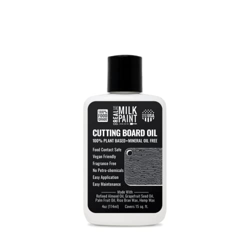 Real Milk Paint, Cutting Board Oil for Wood Chopping Board, Butcher Block, Bamboo, Charcuterie, Food Grade Finish, 4oz - size: 4 Fl Oz