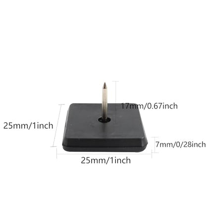 24pcs 1" Nail on Furniture Glides Sliders for Wooden Furniture, Furniture Sliders Pads Square Teflon Furniture Glides Floor Protectors PTFE Moving Furniture Glides - size: 1x1"-24pcs