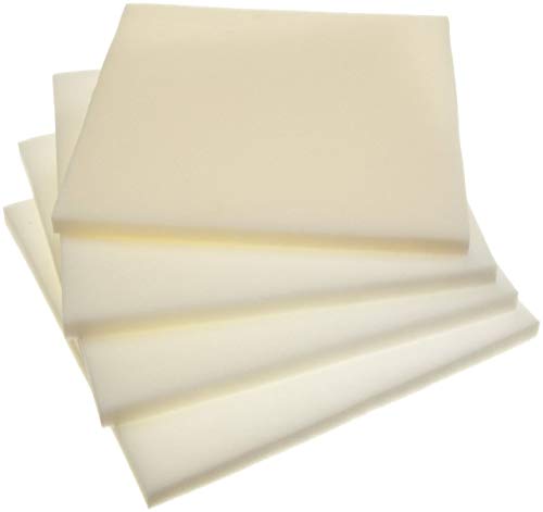 AK TRADING CO. Upholstery Foam Cushion (Great for Chairs, Seat Replacement Foam, Foam Pads and Back Cushions) - Set of 4 (1"H x 24" W x 24" L)