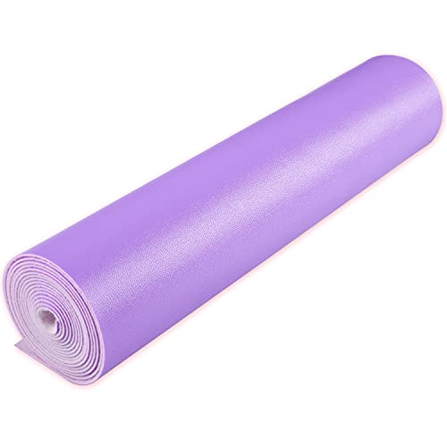 HGUAN Smooth Solid Color Light Purple Faux Leather 12"X53"(30cmX135cm),Faux Leather Sheets Roll Very Suitable for Making Crafts, Leather Earrings, Bows,Sewing (Light Purple) - color: Light Purple