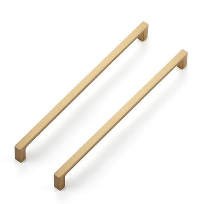 Ravinte Champagne Bronze Kitchen Square Cabinet Handles 10 Inch 10 Pack - size: 10 Inch hole