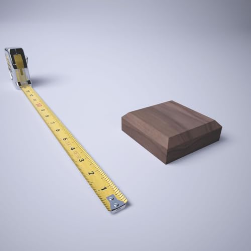 3 1/2"W x 3 1/2"H x 7/8"P Americraft Solid Hardwood Stain Grade Standard Smooth Rosette with Beveled Edge, Walnut - color: Walnut, size: 3.5-in. W x 3.5-in. H