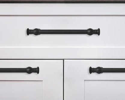 2 Pack 3-1/2 Inch Hole Center Matte Black Cabinet Pulls-Heavy Duty Solid Cabinet Handles Suitable for Cabinets, Dressers, Kitchens and Bathroom cabinets - color: Matte Black, size: 3-1/2 Inch hole center, style: 2-Pack