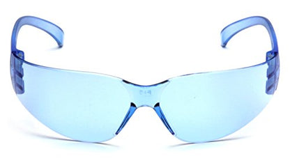 Pyramex Intruder Safety Eyewear Clear Frame Full Foam Padding Clear Anti-Fog Lens - color: Infinity Blue Lens/ Infinity Blue Frame, style: Standard