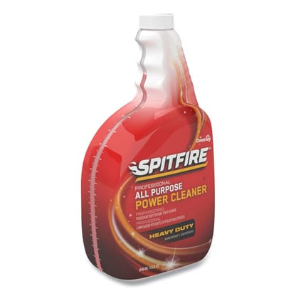 Spitfire Professional All Purpose Heavy Duty Power Cleaner Degreaser, Removes Dirt Grime and Black Heel Marks, 32 Fl Oz bundled with Microfiber Cloth