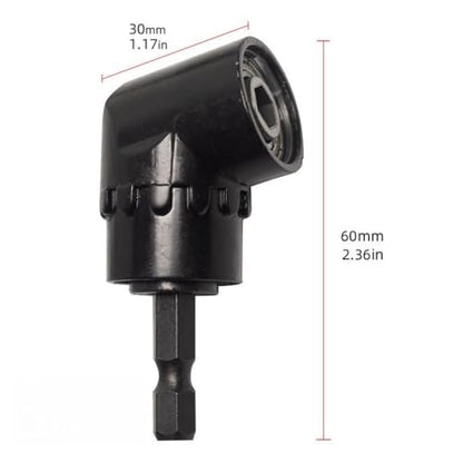 90 Degree Right Angle Drill Adapter Attachment, 1/4" Quick Change Magnetic Bit Socket for Impact Drill Driver, Tight Spaces