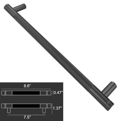 12 Pack 7 1/2 Inch 192 mm Barrel Cabinet Pulls Black Cupboard Aluminum Handles Drawer Pull Cabinet Handles(12 Pack, Black, 7 1/2 Inch) - color: Black, size: 7 1/2 Inch