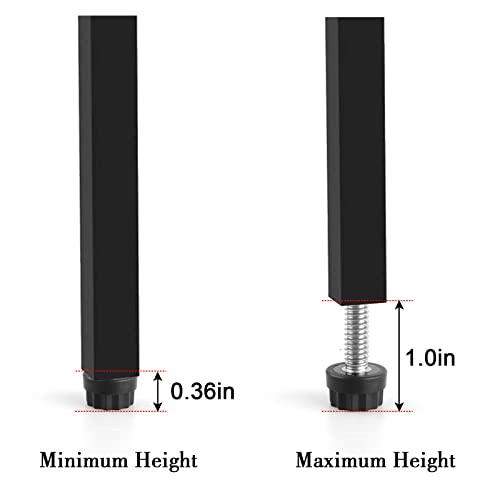 Stainless Steel Screw Leveling Feet 1/4” Furniture Levelers Adjustable Table Levelers Chair Levelers Outdoor Indoor Furniture Feet for Table, Chair, Cabinet, Patio Furniture Legs, 12 pcs Pack (Small) - color: Furniture Levelers 12pack-stainless Steel