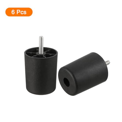 uxcell 6 Pcs M10 x 2.8 x 2.3 Inch Furniture Legs, Plastic Sofa Couch Legs Tapered Replacement Legs Tapered Feet for Chair Sofa Dresser Cabinets Bed, Black - size: M10 x 2.8 x 2.3 Inch