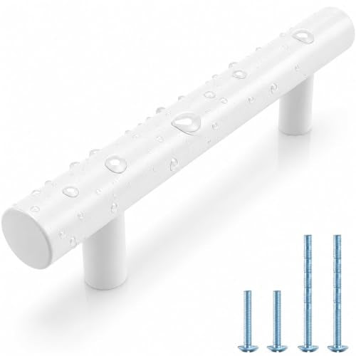 15 Pack Cabinet Handles White, 3 Inch Hole Center, 5 Inch Length Pulls - color: Matte White, size: 3 inch Hole Center