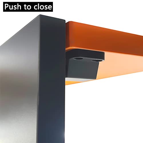 Self-Closing Push to Open Door Latch Cabinet Hardware CBRIVE 8 Pack Push Latches & Lock for Hidden Door Push Release Drawer Pull Tip on Closet Close Touch Locking Strong Pop Out, Black - size: 8 Pack