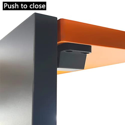 Self-Closing Push to Open Door Latch Cabinet Hardware CBRIVE 8 Pack Push Latches & Lock for Hidden Door Push Release Drawer Pull Tip on Closet Close Touch Locking Strong Pop Out, Black - size: 8 Pack
