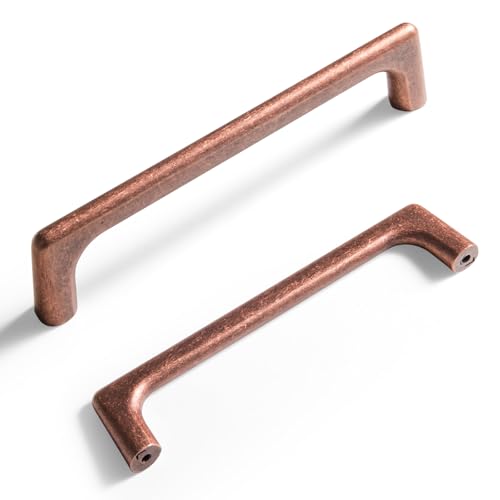Goo-Ki Antique Copper Cabinet Pulls with 5''(128mm) Hole Centers,Retro Style Zinc Alloy Cabinet Pulls for Drawer,Cupboard, Wardrobe,24 Pack - color: Antique Copper, size: 5'' Hole Centers