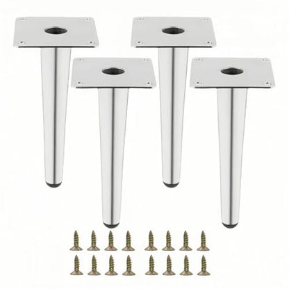 8 Inch Silver Furniture Couch Cabinet Dresser Legs Set of 4 - color: Silver, size: 8"-Set of 4
