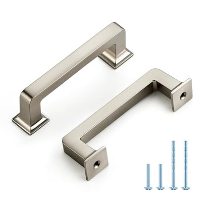HOME EDIT Brushed Nickel Cabinet Handles Zinc Pulls 3 Inch 10 Pack - color: Brushed Nickel, size: 3 inches Hole Center