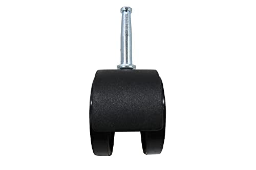 Shepherd 2" Smooth-Rolling Twin Wheel Office Chair Casters, Dual-Wheel Swivel Caster Wheels for Office Chairs, Set of 2, Black - style: 2" wheel, 5/16" x 1-1/2" grip-neck stem