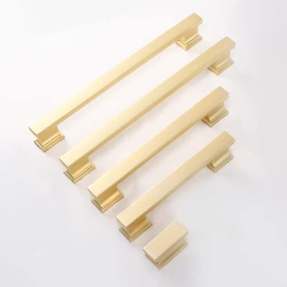 COTYKILEY 10 Pack 10 Inch(256mm) Brushed Brass Cabinet Handles Gold Kitchen Cabinet Pulls Cabinet Door Handles Kitchen Cabinet Hardware - color: Brushed Brass, size: 10" Hole Center（256MM）