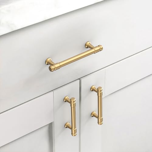 Asidrama 10 Pack 4 Inch Champagne Bronze Kitchen Cabinet Handles - color: Champagne Bronze, size: 4" Hole Center(102mm)