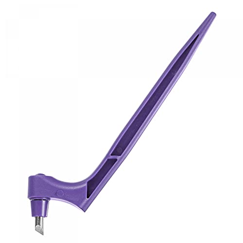 uxcell Craft Cutting Tools, 360 Degree Rotating Blades Stainless Steel Cutter with 15 Degree Blade for DIY Crafts Stencils Scrapbooks, Purple - color: Purple