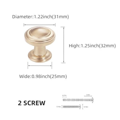 10 Pack Kitchen Cabinet Handles Champagne Bronze Cabinet Zinc Alloy Knobs Gold Drawer Knobs Kitchen Hardware - color: Champagne Bronze, size: Knobs
