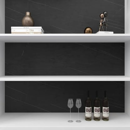 Decotalk 30"x120" Black Marble Contact Paper for Countertops Waterproof Marble Peel and Stick Wallpaper for Kitchen Counter Black Contact Paper for Bathroom Wallpaper Self Adhesive Matte Vinyl Sticker - size: 30" x 120"