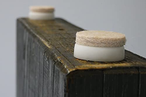 Shepherd Hardware 9955 1-1/8-Inch Nail On Furniture Glides with Felt Pads, Beige, 8-Pack