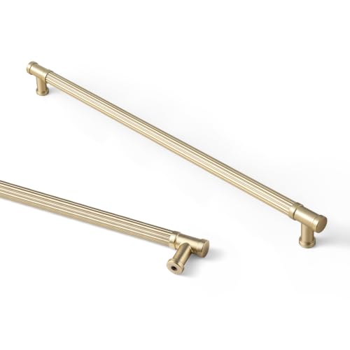 Goo-Ki 6 Pack Stripes Cabinet Pulls Champagne Bronze Drawer Handles, 10.08 Inch c-c Modern Dresser Pulls Zinc Alloy & Aluminium Kitchen Cabinet Hardware,3210UBR-256 - color: Champagne Bronze, size: 10.08"(256mm) Center-Center