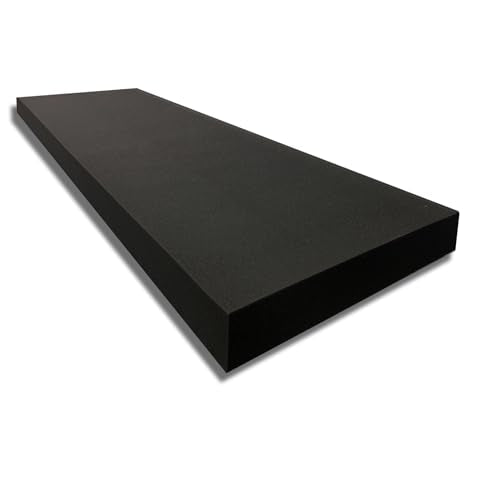 FOAMYFOAM 1" Thick, 36" Wide, 96" Long Charcoal Color High Density Upholstery Foam for Couch Cushions, Seat Cushions, Bedding and Many More DIY Projects. - color: 1" Thick, size: 36" x 96"