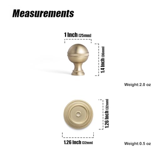 Goo-Ki Cabinet Knobs with Backplate, Champagne Bronze, 6 Pack - color: Champagne Bronze, style: Pearl Cirque Style