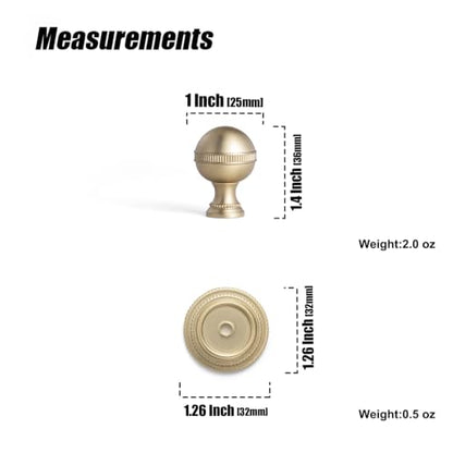 Goo-Ki Cabinet Knobs with Backplate, Champagne Bronze, 6 Pack - color: Champagne Bronze, style: Pearl Cirque Style