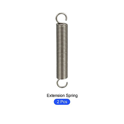 METALLIXITY Extension Spring (1.2x10x70mm/0.047"x0.39"x2.76") 2Pcs, Stainless Steel Tension Spring Wire - for Home Repair Construction Machinery - size: 0.047"x0.39"x2.76"