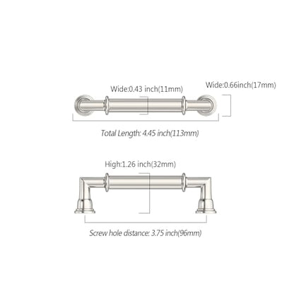 Asidrama 10 Pack 3.75 Inch(96mm) Brushed Satin Nickel Kitchen Cabinet Handles, Cabinet Pulls Kitchen Cabinet Hardware for Cupboard Drawer Pulls 2281 - color: Brushed Satin Nickel, size: 3.75" Hole Center