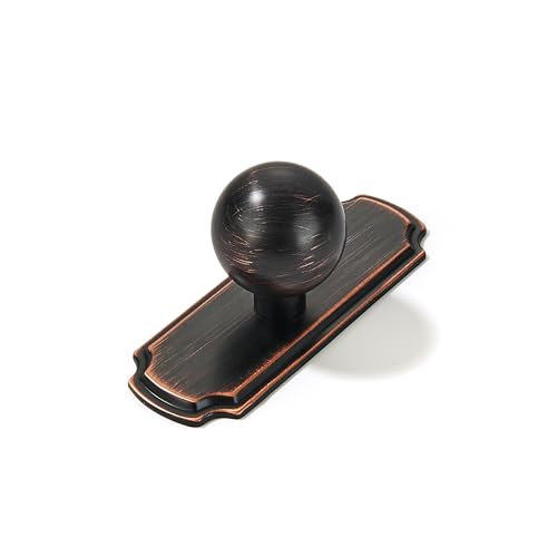 khtumeware 10-Pack Heavy Duty Solid Backplate for Cabinet Knobs Oil Rubbed Bronze Drawer Knobs with Backplate Suitable for Dresser and Kitchen Cabinet Hardware. - color: Oil Rubbed Bronze