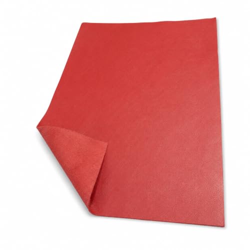 Reed Leather Hides - Cow Leather for Arts and Crafts (8 inches X 11 Inches, Red) - color: Red, size: 0.6 Square Foot