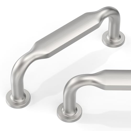 10 Pack Brushed Satin Nickel Cabinet Pulls 3 Inch(76mm) Kitchen Cabinet Handles Cabinet Hardware for Drawer Pulls - color: Brushed Satin Nickel, size: 3" Hole Center