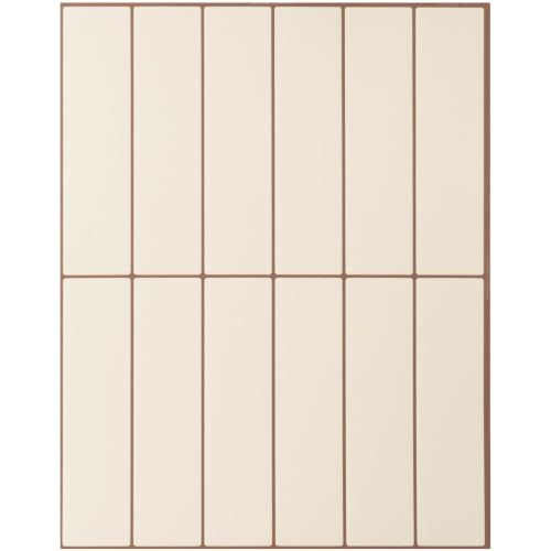 Smart Tiles Peel and Stick backsplash, Stacked Ivory Cream, 11.43"x9" - color: Ivory Cream