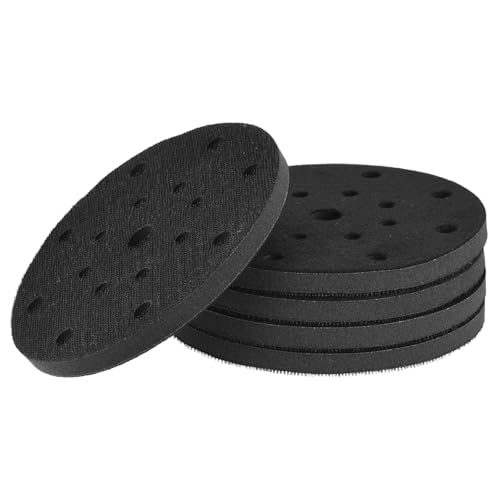5Pcs 6 Inch Interface Pads, 17 Hole Foam Sanding Pads - size: 17 Hole