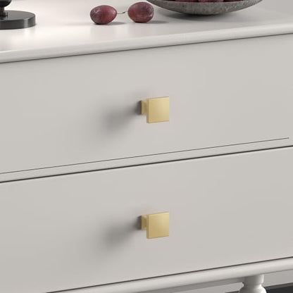 homdiy Gold Cabinet Knobs 5 Pack Brushed Gold Square Cabinet Knobs - color: Brushed Gold, size: 5 Pack