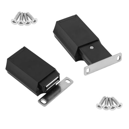 3 Pack Magnetic Push to Open Door Latch Heavy Duty, Hidden Cabinet Touch Latch Strong Double Magnet Push Open Spring Catch for Cabinets Drawers Wardrobes Home Kitchen Office Use