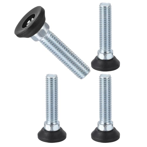 uxcell 1/2"-13 Thread Furniture Feet Levelers, 4Pcs, 50mm, Black - size: 1/2"-13 50mm