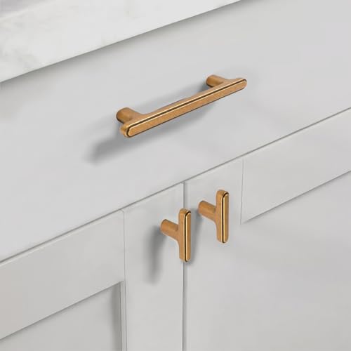 Asidrama 10 Pack Antique Brass Kitchen Cabinet Knobs Dresser Knobs Drawer Knobs Cabinet Hardware Zinc Knobs for Dresser Drawers - color: Antique Brass, size: Single Hole Knob, style: 10 Pack