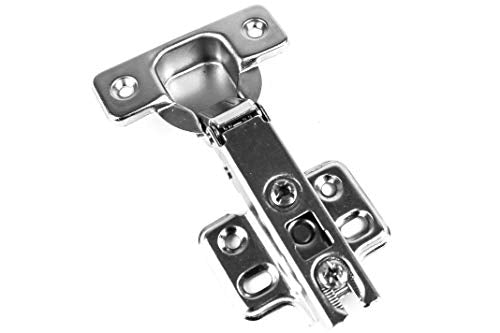 Berta (2 Pieces) Full Overlay Frameless European Hinges, 105 Degree 2-Cam 4-Way Adjustable Concealed Kitchen Cabinet Door Hinges with Screws (2) - size: 2