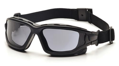 PYRAMEX I-Force Sporty Dual Pane Anti-Fog Goggle, Black Frame/Clear Anti-Fog Lens - color: Gray H2x Anti-fog Lens/ Black Frame/ Slim Style