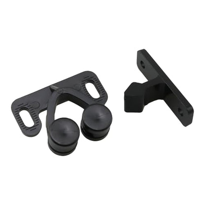 HJGarden 4PCS 31x32x28mm Black Roller Type Door Catch Latch Plastic Spring Loaded Collision Lock Furniture Fittings Cabinet Hardware Suitable for Vessels Wardrobes Dressing Table